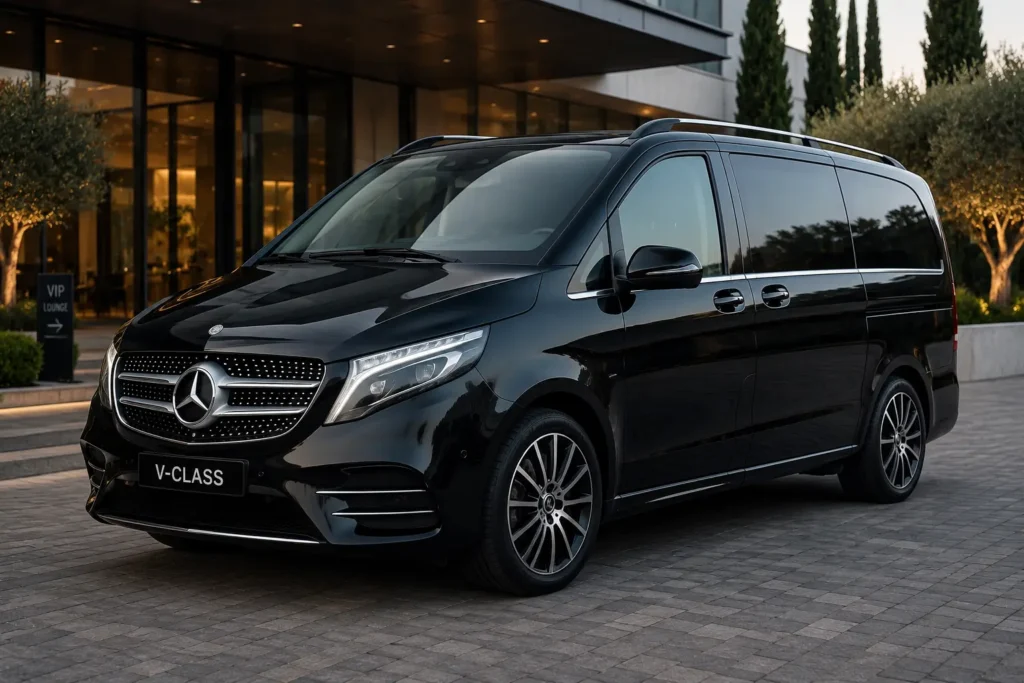 Luxury Mercedes V-Class for Athens Minivan Transfers and private airport transportation
